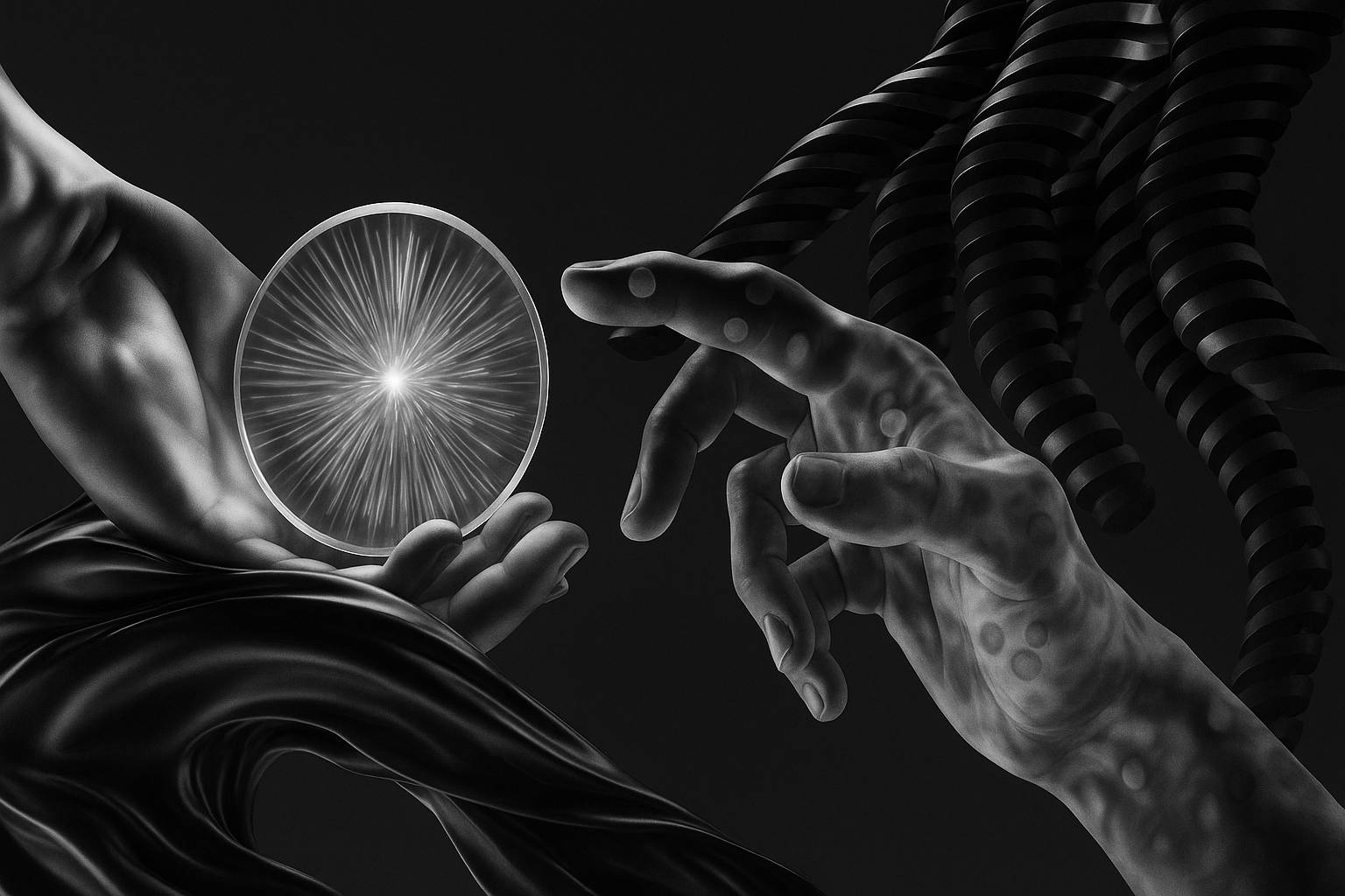 Süni intellekt və 3D elementlərlə zənginləşdirilmiş müasir dizayn nümunəsi